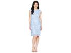 Tahari By Asl Petite Cap Sleeve Lace Sheath Dress (periwinkle) Women's Dress