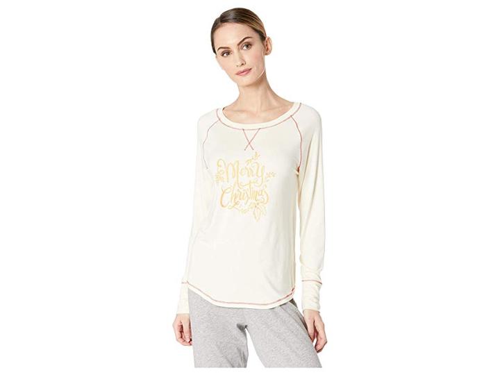Hatley Slouchy Lounge Top (natural) Women's Pajama
