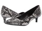 Calvin Klein Gabrianna Pump (black/white Snake Print) Women's 1-2 Inch Heel Shoes