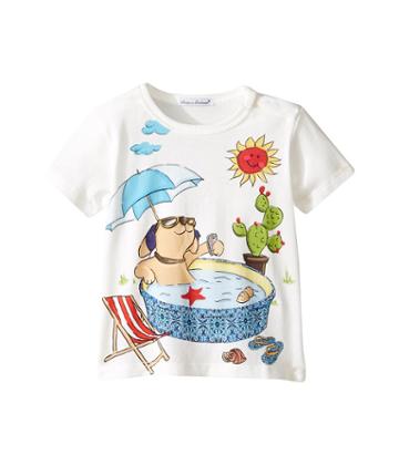 Dolce & Gabbana Kids Mimmo Swimming Pool T-shirt (infant) (white) Boy's T Shirt