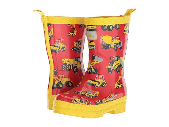 Hatley Kids Heavy Duty Machines Rain Boots (toddler/little Kid) (red) Boys Shoes