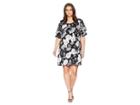 Karen Kane Plus Plus Size Ruffle Sleeve Dress (print) Women's Dress