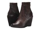 Frye Carrie Scrunch Back Zip (slate Antique Pull Up) Cowboy Boots
