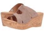 Born Padron (stone Suede) Women's Wedge Shoes