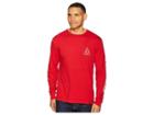 Huf Essentials Tt Long Sleeve Tee (resort Red) Men's T Shirt