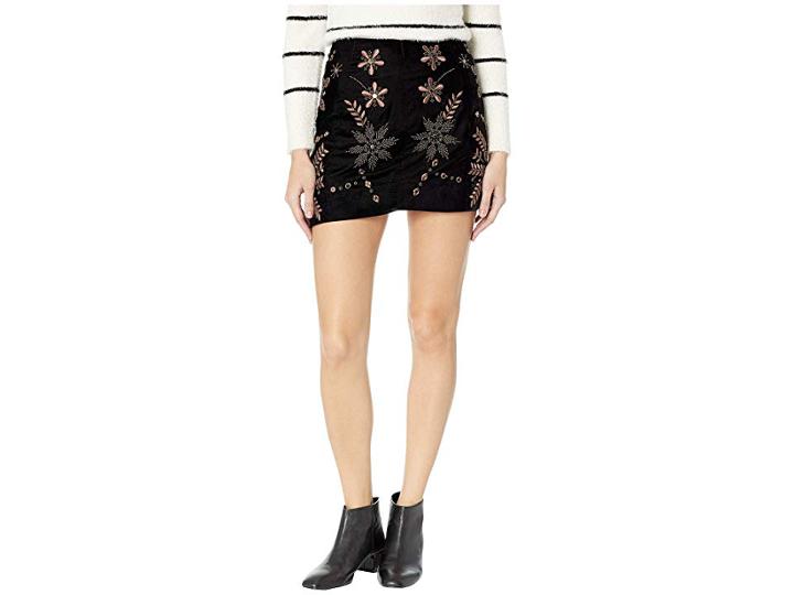 Free People Bright Lights Mini Skirt (black) Women's Skirt
