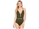 Becca By Rebecca Virtue Siren One-piece (bay Leaf) Women's Swimsuits One Piece