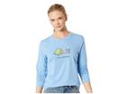 Life Is Good Bed Breakfast Cool Long Sleeve T-shirt (powder Blue) Women's T Shirt