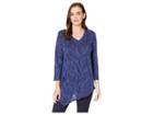 Fresh Produce Palm Leaves Ella Tunic (moonlight Blue) Women's Blouse