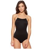 Rvca Frothy Ribbed One-piece (black) Women's Swimsuits One Piece
