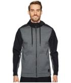 Reebok Training Supply Full Zip Hoodie (dark Grey Heather) Men's Sweatshirt