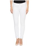 Mavi Jeans Adriana Mid-rise Super Skinny Ankle In White Tribeca (white Tribeca) Women's Jeans