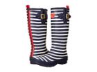 Joules Tall Welly Print (french Navy Stripe Rubber) Women's Rain Boots