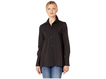 Krazy Larry Button Down Tunic (black) Women's Blouse