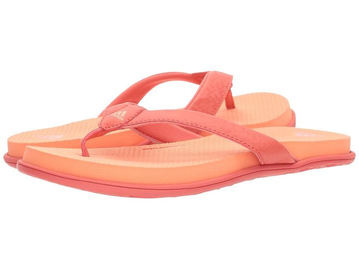Adidas Cloudfoam One Y (trace Scarlet/trace Scarlet/chalk Coral) Women's Sandals