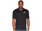 Champion College Iowa Hawkeyes Textured Solid Polo (black) Men's Short Sleeve Pullover