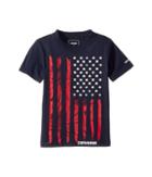 Converse Kids Tie-dye Flag Tee (toddler/little Kids) (obsidian) Boy's T Shirt