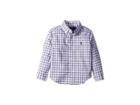 Polo Ralph Lauren Kids Plaid Stretch Poplin Shirt (toddler) (pink/navy Multi) Boy's Clothing