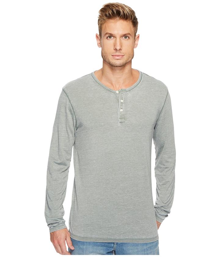 Lucky Brand Venice Burnout Henley (laurel Wreath) Men's Clothing