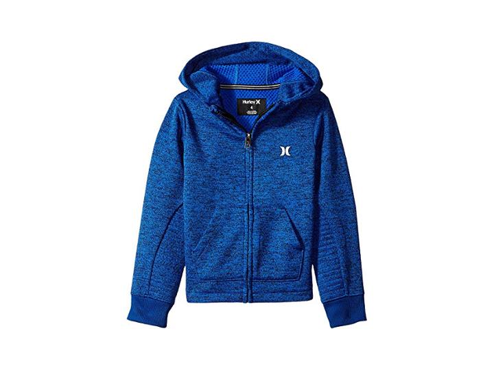 Hurley Kids One And Only Therma Fit Zip Hoodie (little Kids) (hyper Cobalt Heather) Boy's Sweatshirt