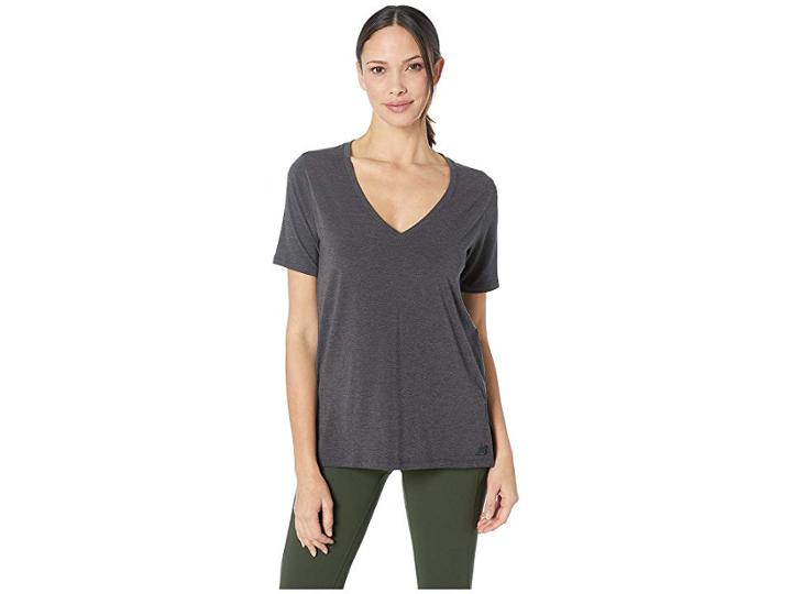 New Balance Transform Tee (black Heather) Women's T Shirt