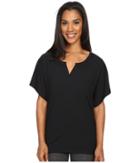 Fig Clothing Vib Top (black) Women's Short Sleeve Pullover