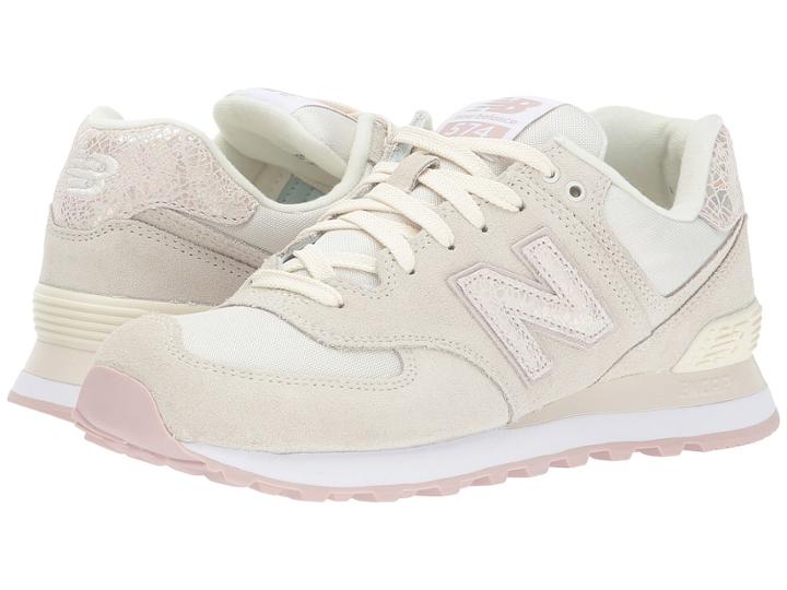 New Balance Classics Wl574 Shattered Pearl (angora/faded Rose) Women's Lace Up Casual Shoes