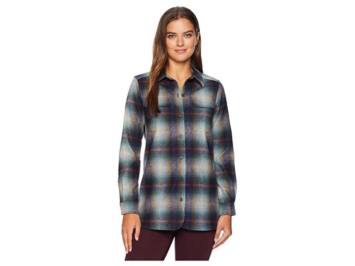 Pendleton Board Shirt (green/plum Ombre) Women's Long Sleeve Button Up