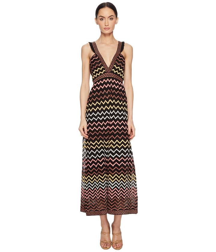 M Missoni Lurex Zigzag Maxi (black) Women's Dress