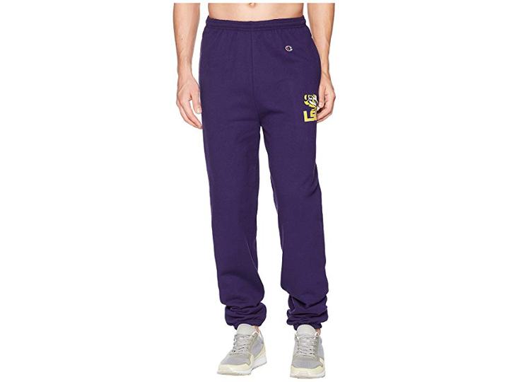 Champion College Lsu Tigers Eco(r) Powerblend(r) Banded Pants (champion Purple) Men's Casual Pants