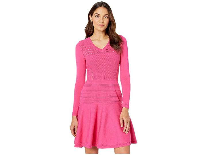 Juicy Couture Ottoman Stitch Flirty Dress (couture Pink) Women's Dress