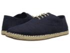 Toms Camino Lace-up (navy Slubby Linen) Men's Lace Up Casual Shoes