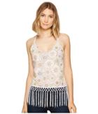 Xoxo Embroidered Cami (white) Women's Sleeveless