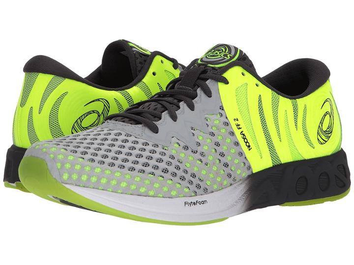 Asics Noosa Ff 2 (glacier Grey/dark Grey/safety Yellow) Men's Running Shoes