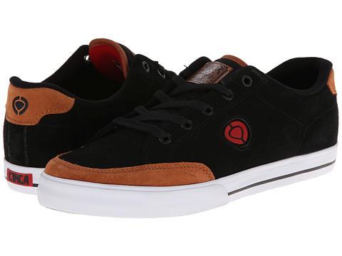 Circa Lopez 50 Slim (black/leather Brown) Men's Skate Shoes