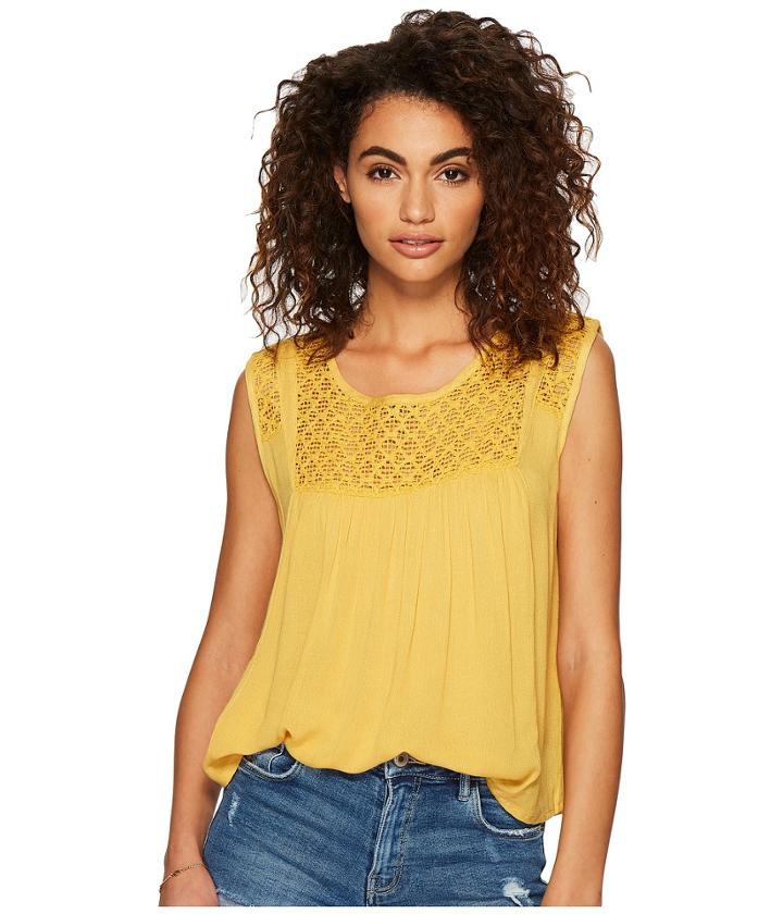 Rip Curl Amora Top (mustard) Women's Clothing