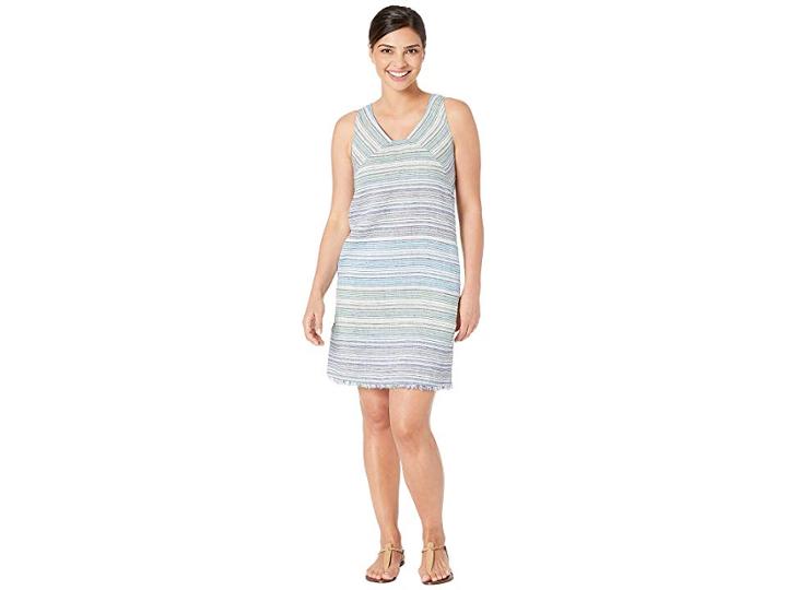 Tommy Bahama Micronesia Stripe Shift Dress (monaco Blue) Women's Dress