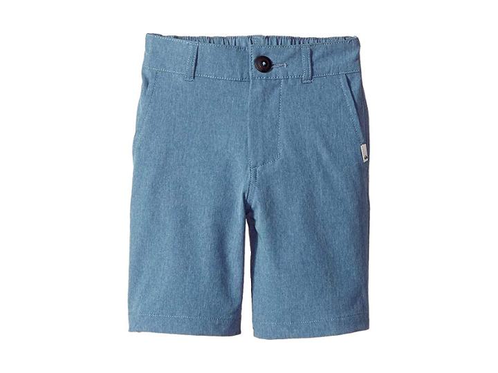 Quiksilver Kids Union Heather Amphibian Boy 14 Shorts (toddler/little Kids) (stellar) Boy's Shorts