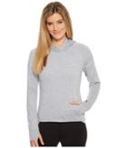 Asics Flex Sweat Pullover Hoodie (stone Grey Heather) Women's Sweatshirt