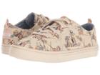 Toms Kids Lenny Disney(r) Princesses (little Kid/big Kid) (taupe Gus & Jaq Printed Canvas) Girl's Shoes