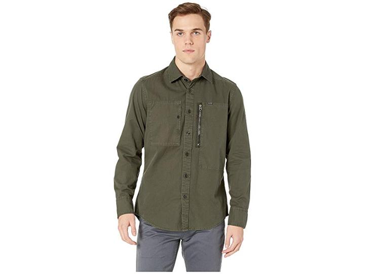 G-star Powel Slim Shirt Long Sleeve (asfalt) Men's Clothing