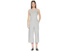 Eileen Fisher Organic Cotton Speckled Knit Round Neck Tank Cropped Jumpsuit (moon) Women's Jumpsuit & Rompers One Piece
