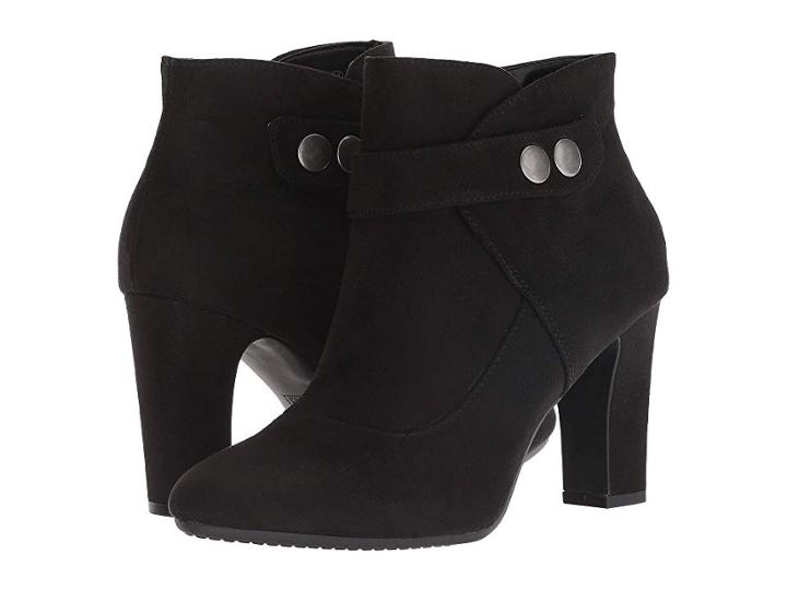 Aerosoles Tag Team (black Fabric) Women's Zip Boots