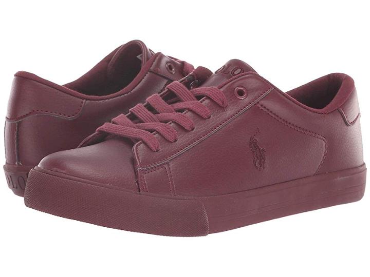 Polo Ralph Lauren Kids Easten (big Kid) (triple Burgundy Tumbled) Kid's Shoes