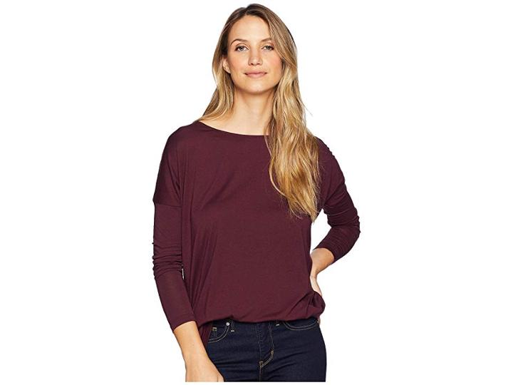 Pendleton Long Sleeve Jersey Tee (winetasting) Women's T Shirt