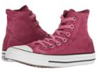 Converse Chuck Taylor(r) All Star(r) Kent Wash Hi (rhubarb/black/white) Women's Shoes