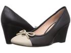 Kate Spade New York Kacey (black Nappa/shale Nappa) Women's Shoes