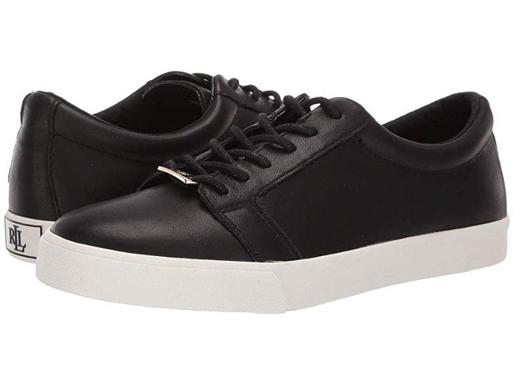 Lauren Ralph Lauren Reaba (black Super Soft Leather) Women's Shoes