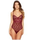 Else Baroque Triangle Cup Cut Out Bodysuit (rouge) Women's Jumpsuit & Rompers One Piece