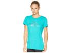 The North Face 1/2 Dome Tri-blend Crew Tee (kokomo Green Heather/silver Foil) Women's T Shirt